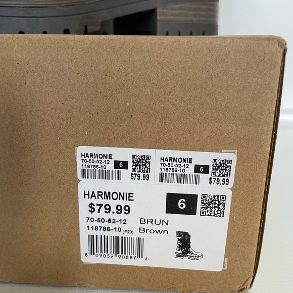 Combat Moto Boots - Faux Suede - Dark Brown - Lug Sole - Side Zipper - NWT - Picture 9 of 13